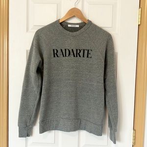 Rodarte Radarte Grey Crewneck Sweatshirt Size Small Long Sleeves Cozy Pullover